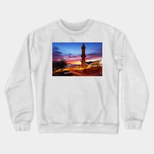 Tea Pot & Lighthouse - Sunset in Warnemünde - Baltic Sea Crewneck Sweatshirt